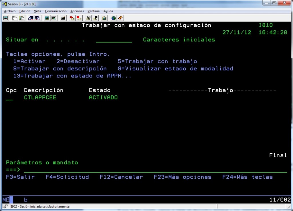 Activar Controlador